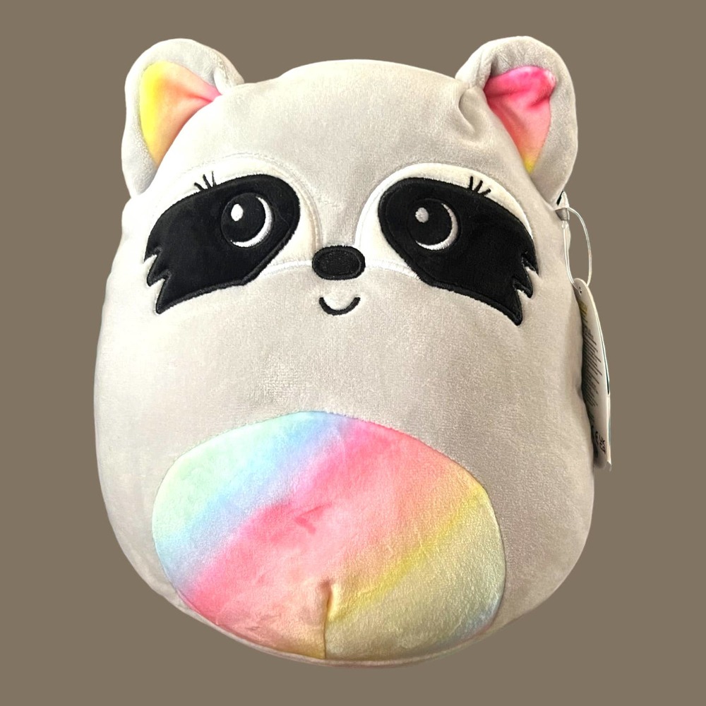 NWT Mox the racoon rainbow squishmallow trash panda